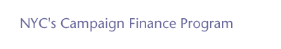 new york city's campiagn finance program